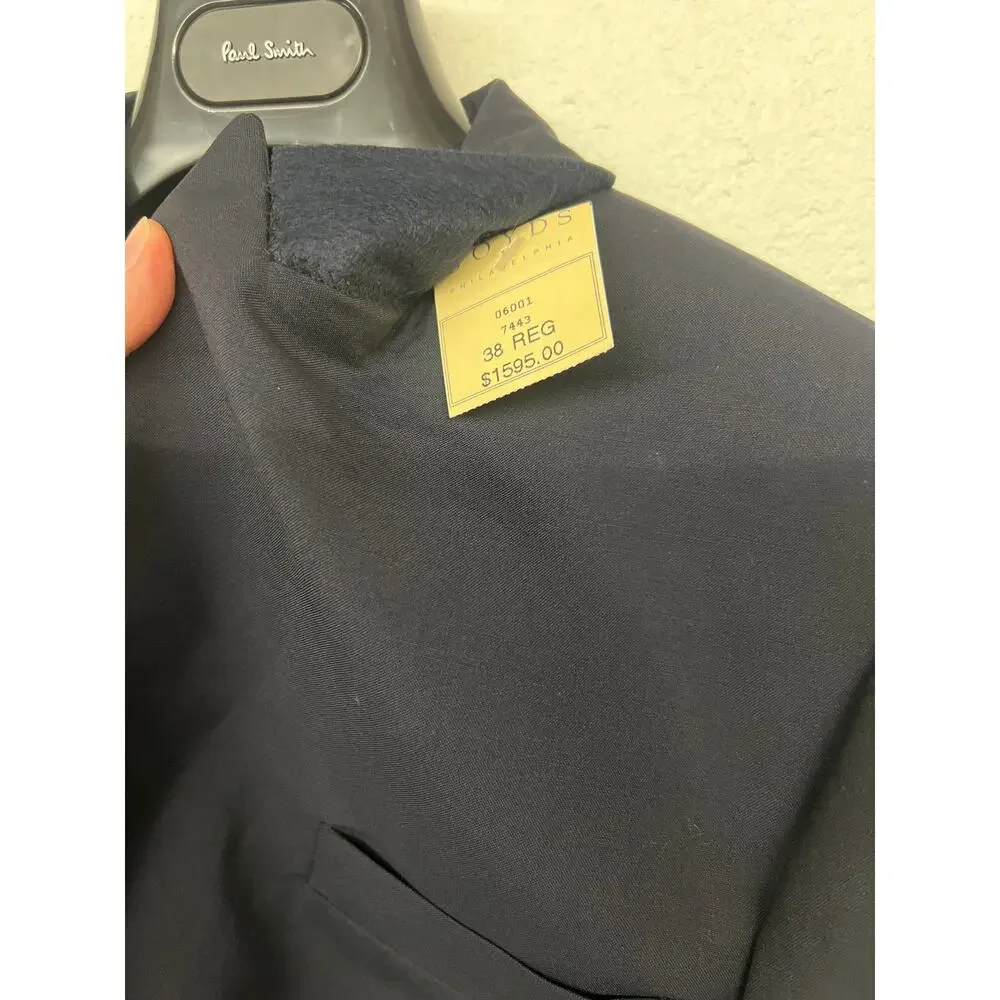 New $1595 Paul smith Sz 38 evening tux soho fit wool blend 2 PC suit navy blue